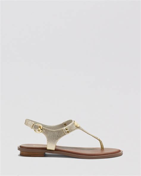 michael kors gold flat sandals|Michael Kors flat sandals sale.